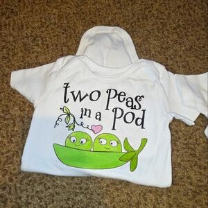 Two Peas In A Pod Twin Newborn Onesies